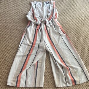 Striped Sleeveless Jumpsuit